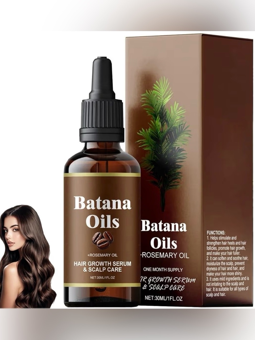 2. 2 Pack 100% Pure Batana Oil + Rosemary Oil